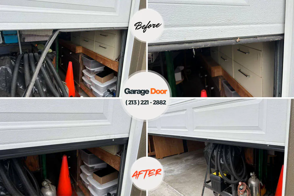 Before and after: garage door repair Mechanicsburg, PA
